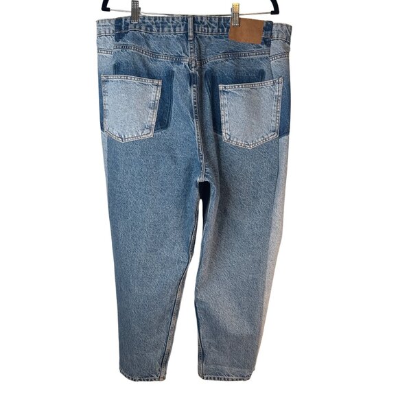 ZARA Womens Size 12/14 Light Blue Relaxed Fit Jeans 100% Cotton - Picture 8 of 15